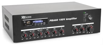 Power Dynamics PBA60 100V, Förstärkare, 60W USB/MP3/BT, 100V Förstärkare med bluetooth SKY-952.093