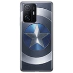 ERT GROUP Coque de téléphone Portable pour Xiaomi 11T 5G / 11T Pro 5G Original et sous Licence Officielle Marvel Motif Captain America 005 adapté à la Forme du téléphone Portable, Coque en TPU