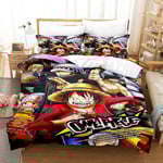 O1 One Piece 3D-tryckt sängklädesset påslakan örngott present till barn - WELLNGS UK SINGLE 135x200cm