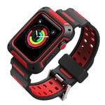 Apple Watch Series 4 44mm smart watch strap - Black / Red