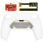 eXtremeRate White Real Metal Buttons (RMB) Version RISE 2.0 Remap Kit for PS5 Controller BDM-010 BDM-020, Upgrade Board & Redesigned Back Shell & Programable Back Buttons Set - Without Controller