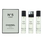Chanel No5 L'eau Eau de Toilette 3 x 20ml Spray For Her