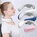 Smart Electric Neck Massager Far Infrared Heating Pain Relief He Blue