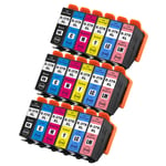 18 Ink Cartridges XL (Set) for Epson Expression Photo XP-8505 & XP-8605