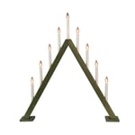 Konstsmide - Träljusstake 9ljus - Adventsljusstake - Grön