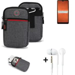 Belt bag + headphones for Sony Xperia Ace III Phone case