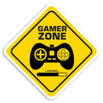 2 x 10cm Gamer Zone Vinyl Stickers - Gaming Teen Kids Fun Laptop Sticker #34286 (10cm Wide)