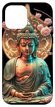 Coque pour iPhone 12 mini Or Bouddha Yoga Méditation Paix Bouddhiste Prière Amour
