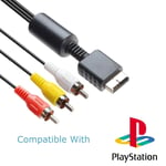 PS1 PS2 PS3 TV Cable RCA to AV Audio Video Scart Lead for PlayStation Adapter
