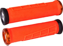 ODI Elite Flow Lock-On Grips Orange with orange Clamps