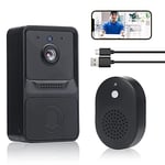 GBARAN Video Doorbell Wireless, Smart Security Doorbell Camera with Cloud Storage, 2-Way Audio Real-Time Monitoring Suitable for Outdoor Entrance