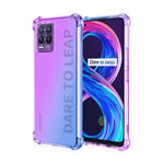 XINNI Case for Realme 8 Pro, Transparent Soft TPU/Slight Gradient Mobile Phone Protective Armour Back Cover, Purple/Blue