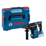 Bosch Professional 18V System Cordless Rotary Hammer GBH 18V-24 C (with SDS Plus, Without Batteries and Charger, Auxiliary Handle, in L-BOXX)