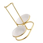 Cabilock Stainless Steel Spoon Rack Stand Up Spoon Rest Ceramic Tableware Supporter Household Fast Food Hotpot Restaurant Supplies