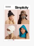 Simplicity Hat, Infinity Scarf and Mask Set Sewing Pattern, S9368, A