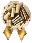 Forum Novelties- Pull Bow Metallic Gold 35cm Ruban Cadeau, SK99007, doré métallique