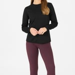 Endurance Leah Waffle Melange Loose Fit Tee Dam Stl. 38 - Svart T-shirt för bekväm löpning och träning