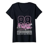 Womens Back To The Future Delorean 88 MPH Jersey Numbers V-Neck T-Shirt