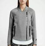 Women's Nike Tech Fleece Aeroloft 800 Moto Jacket Sz M Wolf Grey 683938 012