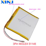 3.7V 4500mAh Lipo Battery 30100100 3Pin MOLEX 51146 For Onyx Boox Chronos eBook