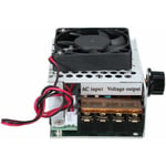 Régulateur de tension électronique scr haute puissance 220V ac 4000W, thermostat à vitesse contrôlée avec interrupteur de ventilateur - silver