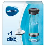 BRITA Bouteille filtrante Gris Foncé, réduit le chlore, le plomb et autres impuretés organiques pour une eau du robinet plus pure, sans BPA, 1 filtre MicroDisc inclus