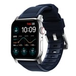 Nomad Apple Watch 44mm Rugged Band Atlantic Blå (Silver Hardware)