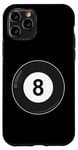 Coque pour iPhone 11 Pro Joueur de billard classique Magic 8 Huit Ball pour adultes et enfants