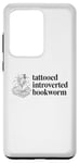 Coque pour Galaxy S20 Ultra Floral Book Accessories,Tattooed Introverted Bookworm Girl