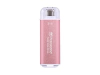 Transcend Esd300 - Ssd - 2 Tb - Extern (Portabel) - Usb 3.2 Gen 2X1 (Usb-C Kontakt) - Rosy Pink