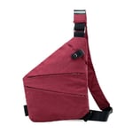 2024 Ny Wander Anti-Stöld Rese Sling Bag Bröstväska Red