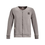 Men's Under Armour UA Summit Knit Graphic Full Zip Bomber Jacket in Grey