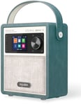 Inscabin P200 Portable DAB/DAB+ FM Digital Radio- Portable Wireless Speaker with Bluetooth,Stereo Sound,Beautiful design,Dual Alarm Clock,Rechargable Battery,Subwoofer(Green)