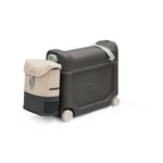 JETKIDS™ BY STOKKE® Resesäng BedBox™ Creamy Cappuccino med Crew BackPack™Midnight Grey