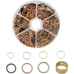 Smycken Ringar 971 st Rostfritt Stål Hoppringar Spännen Ringar Halsband Armband Fäste Öppna Hoppringar för Halsband Armband Tillverkning WddnAot
