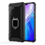 TANYO Phone Case Designed for Sony Xperia L4, TPU Silicone Rugged Armor Protective Cover, Heavy Duty Shockproof Hard Shell with 360° Magnetic Ring Kickstand, Black