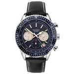 Sekonda Mens Watch Sports Chronograph Blue Dial Black Strap 1739 RRP £89.99