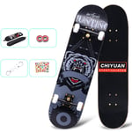 hj Skateboard 31 Inches Four-wheeled Skateboard Beginner Children 5 Years Old and Older Adult Professional Board Double Warp Adult Scooter Children Beginner Board