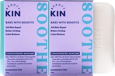 Beauty Kin Soothing Face & Body Wash Cleansing Bar (Pack of 2) Sensitive Skin -