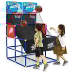 Basket arkadspel för barn Basketställ med 2 korgar 90 x 90 x 140 cm