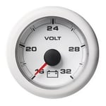 VDO Voltmeter 16-32V, Hvit Ø52mm - OceanLink