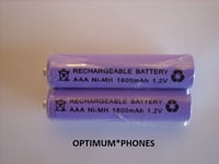 BT Essential Call Blocking Telephone -  2x 1.2V 1800 mAh RECHARGEABLE BATTERIES