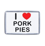 I Love Pork Pies - Small Plastic Fridge Magnet