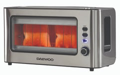Daewoo 2 Slice Glass Toaster Modern Design with Glass Viewing Window SDA1060GE