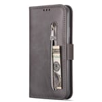 Samsung Galaxy S20+ Plus Case, Shockproof PU Leather Zipper Wallet Phone Cases with Stand Magnetic Closure Card Holder Flip Folio TPU Bumper Slim Fit Protective Cover for Samsung S20 Plus, Grey