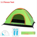 BAJIE tent Automatic Pop Up Hiking Camping Tent 1 2 3 4 Person Multiple Models Outdoor Family Easy Open Camp Tents Ultralight Instant Shade Green 1-2 Man