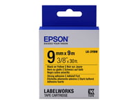 Epson Labelworks Lk-3Ybw - Stark Häftning - Svart På Gult - Rulle (9 Cm X 9 M) 1 Kassett(Er) Etiketttejp - För Labelworks Lw-1000, 300, 400, 600, 700, 900, K400, Z5000, Z5010, Z700, Z710, Z900
