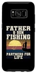 Coque pour Galaxy S8 Père-fils Partenaires de pêche pour la vie rétro assortis