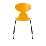 Fritz Hansen - Myran 3101 färgad askfanér stålstativ varm grafit true yellow - Matstolar - Arne Jacobsen - Gul - Metall/Trä