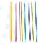 N018 - Set med 7 st. storlekar Strumpstickor i plast multifärg one size